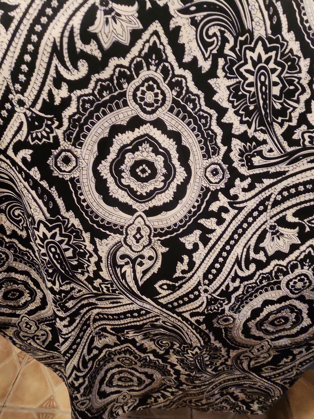 Philosophy Black, White & Tan Mixed-Print Dress